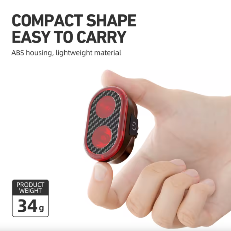 CYCLAMI CY200 Slimme Remsensor Achterlicht Duurzaam Waterdicht LED Fietsveiligheidslicht Voor Veilig Fietsen