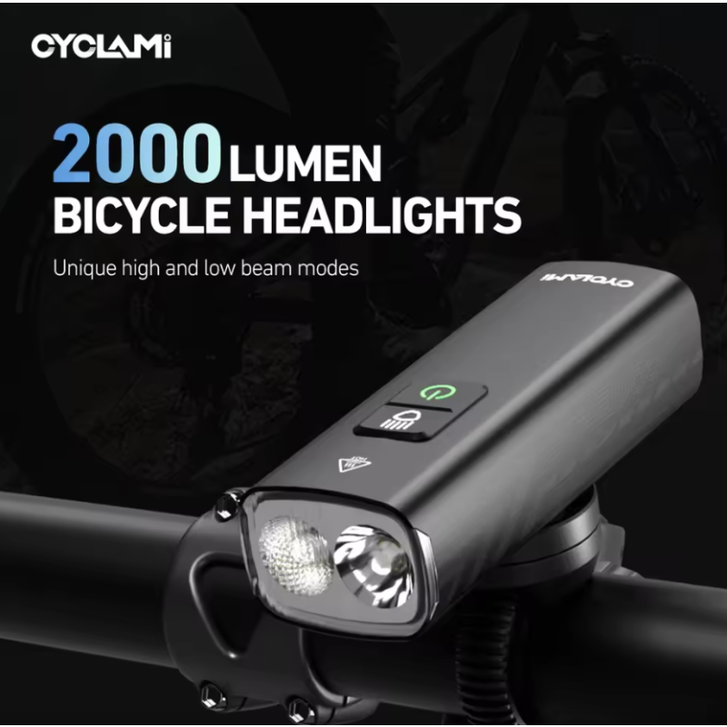 CYCLAMI BR2000 BR1200 Fietslamp | 2000 Lumen Type-C Opladen | Helder & Veilig voor MTB Racefiets