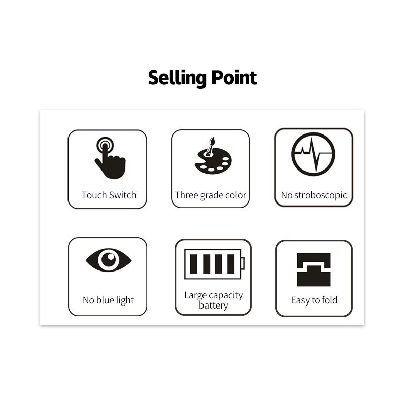 Verstelbare LED Bureaulamp met Kalender en Oplaadbare Batterij Multifunctionele Tafellamp voor Slaapkamer
