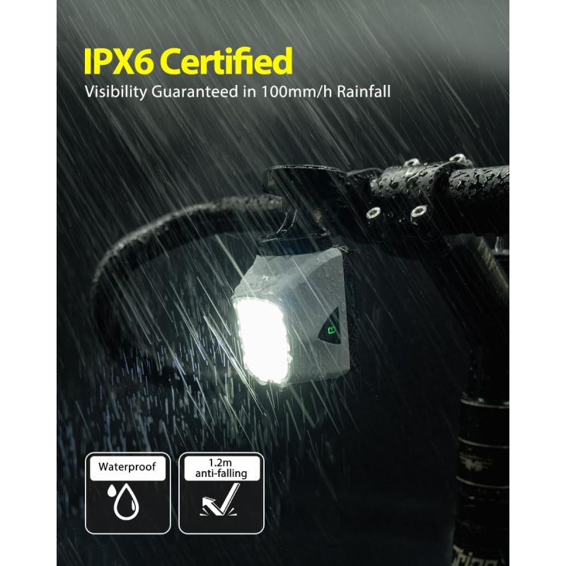 TOWILD DLite 1700 DL1700 - Krachtige USB Oplaadbare Fietslamp | 1700 Lumen | Waterdicht | Veilig Fietsen