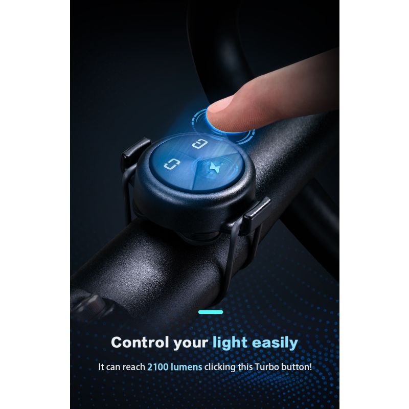 Ontdek TOWILD DLite 1800 USB oplaadbare fietslamp hoge lumen LED voorlamp 5000mAh waterdichte fiets veiligheid