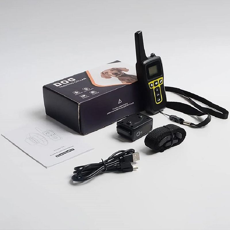1000m elektrische hondentrainingshalsband met afstandsbediening oplaadbare halsband voor positieve versterking