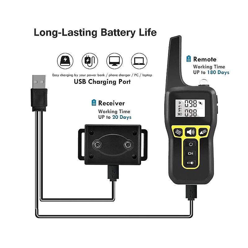 1000m elektrische hondentrainingshalsband met afstandsbediening oplaadbare halsband voor positieve versterking
