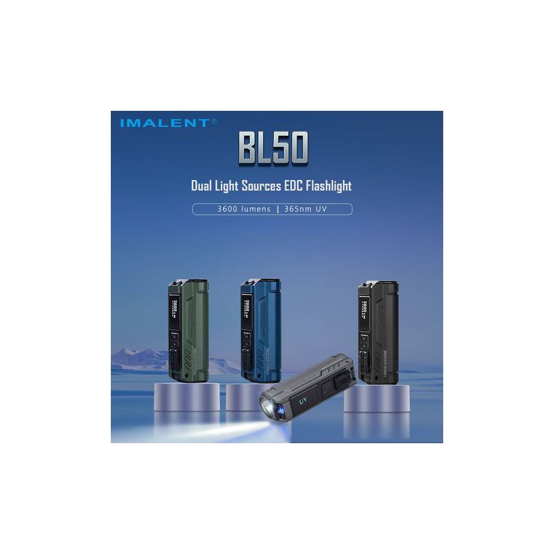 IMALENT BL50 krachtige EDC zaklamp 3600 lumen Type-C oplaadbaar compact ontwerp voor buitenavonturen