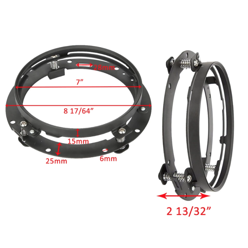 Veelzijdige 7 inch motorfiets LED koplamp 75W voor Harley Jeep Wrangler Hummer waterdicht IP67 6000K wit licht