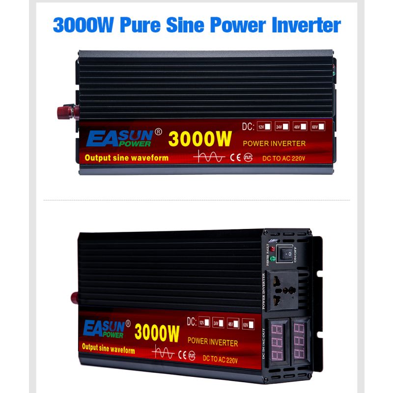 EASUN zuivere sinusomvormer 2000W-5000W voor 12V 24V 220V transformator pure AC stroom en lage stand-by verbruik