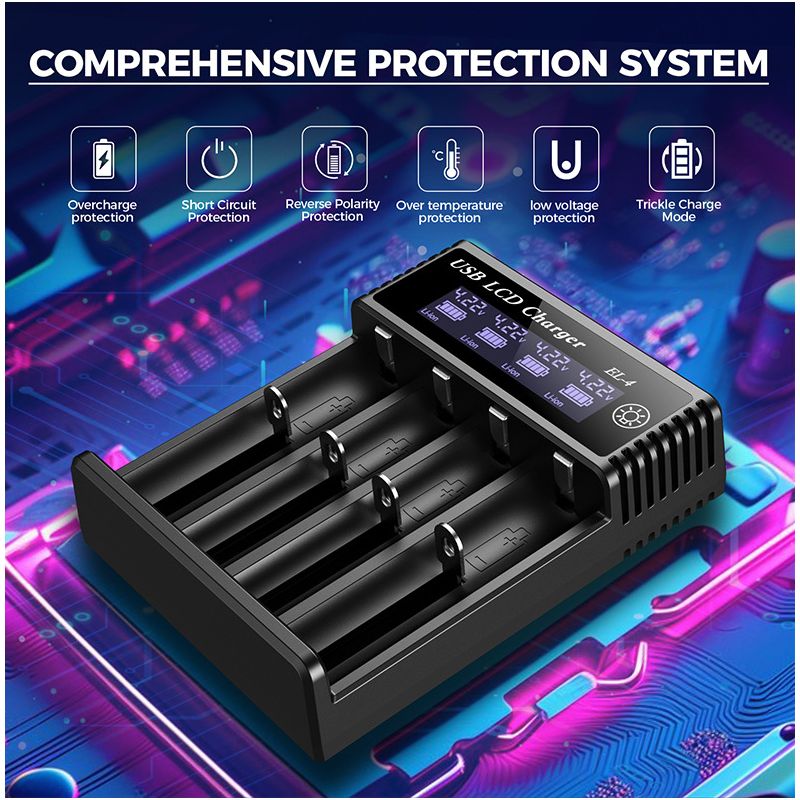 Ontdek veelzijdige USB LCD-batterijoplader voor 18650 3.7V en Ni-MH AA AAA batterijen met slimme laadstatus LCD