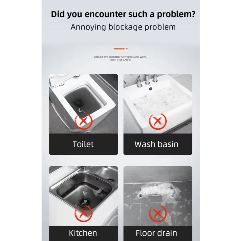 Elektrisch Rioolbaggergereedschap | Roestvrij Staal | Verstoppingverwijderaar | Innovatieve Sanitair Gereedschappen