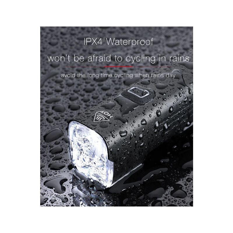 EOS530 Fietslicht 1000LM USB Oplaadbaar Waterdicht Fietskoplamp Duurzame Voorlamp voor Veilig Rijden