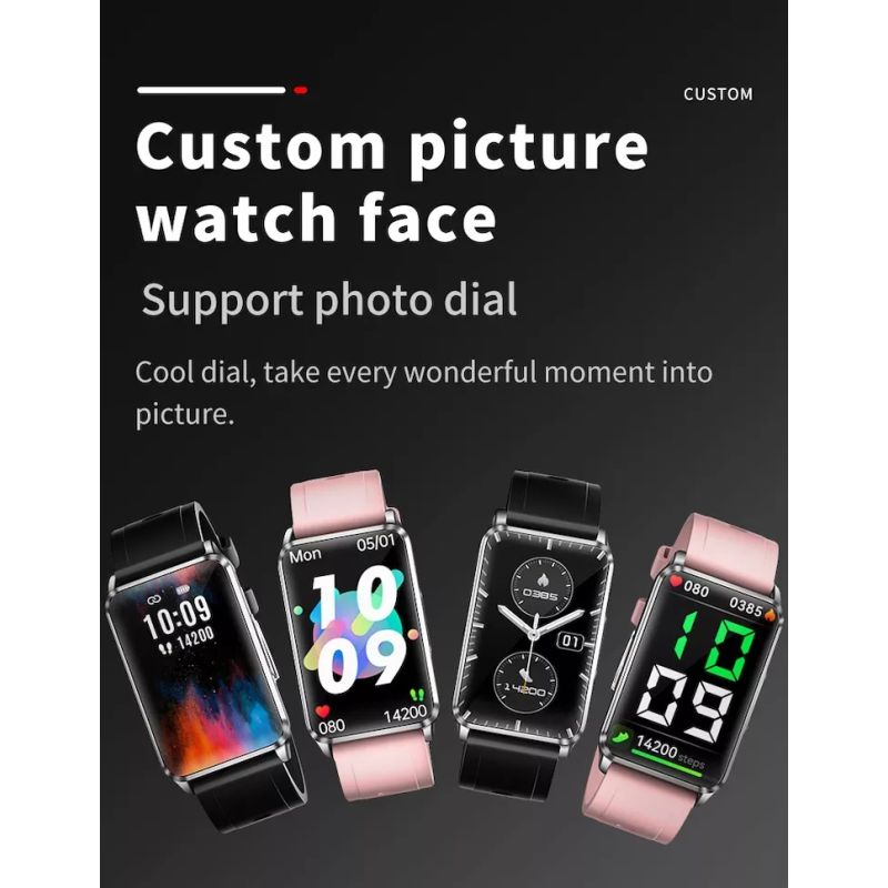 EP02 Smartwatch Heren Dames - Bloedglucose ECG Hartslag Temperatuur Fitness TrackerIP67