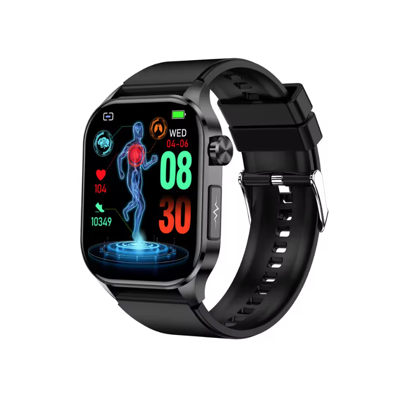 E580 Bloedglucose Smartwatch: ECG, Hartslag, Bloeddruk, IP68. Jouw Gezondheidsbewaker & Welzijn!