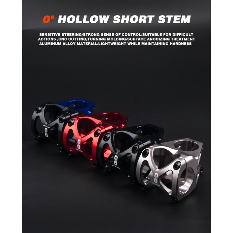 EVOSID Mountainbike Stuurpen 31.6mm Robuust Ontwerp Korte Power 40mm Lichtgewicht Verstelbare Hoogte Zwart