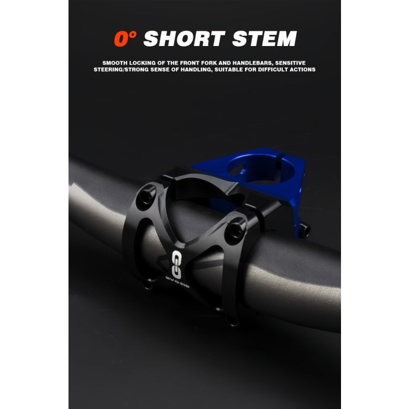 EVOSID Mountainbike Stuurpen 31.6mm Robuust Ontwerp Korte Power 40mm Lichtgewicht Verstelbare Hoogte Zwart