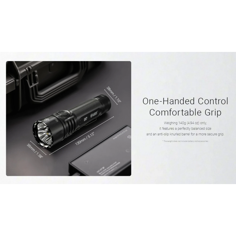 Dé Nitecore EX7 Krachtige Outdoor Zaklamp - 6000 Lumen, USB-C Oplaadbaar voor Zoek- & Redding