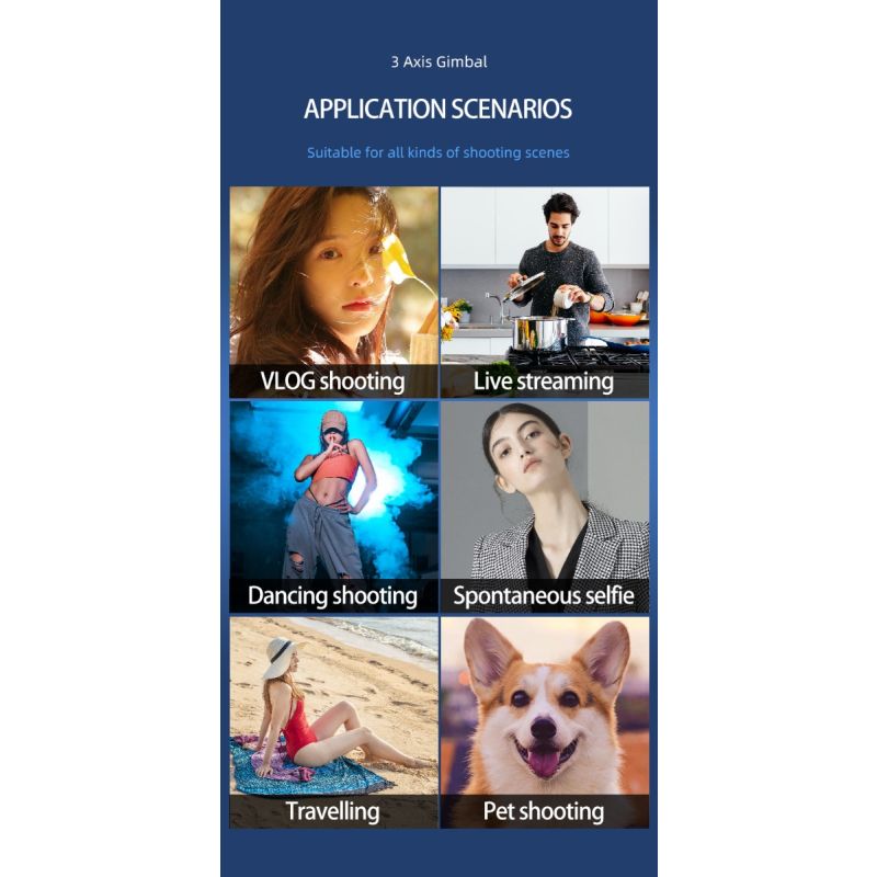 F10 Pro Stabilizer 3-assige telefoon gimbal voor vloeiende videokwaliteit mobiele videografie Android iPhone