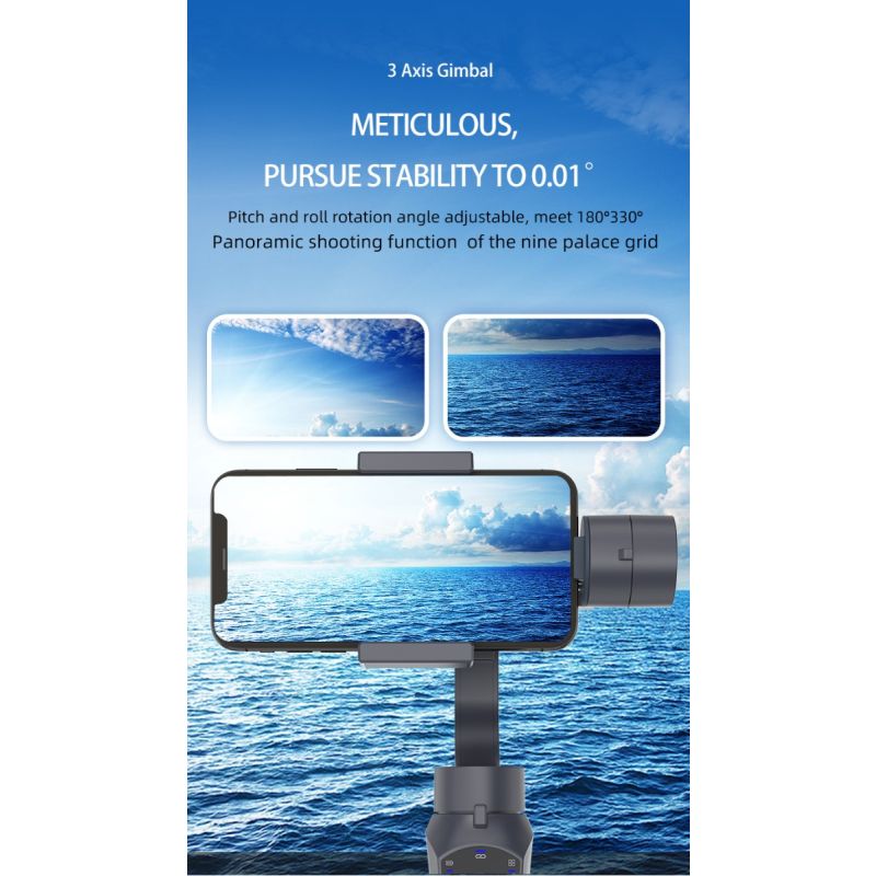 F10 Pro Stabilizer 3-assige telefoon gimbal voor vloeiende videokwaliteit mobiele videografie Android iPhone