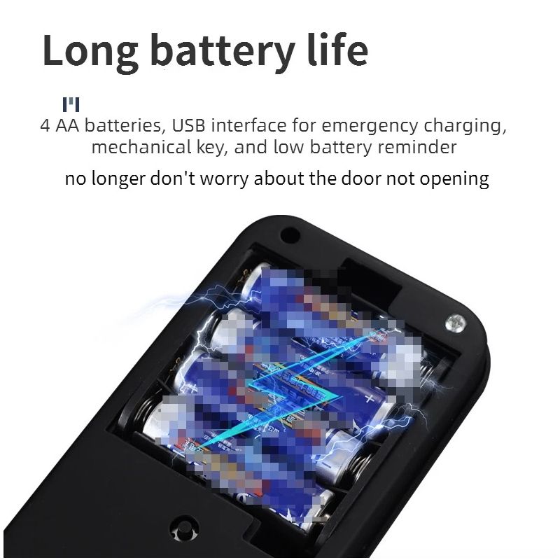 Elektronisch Slim Deurslot Biometrische Vingerafdruk Toegang Zonder Sleutel Duurzaam en Stijlvol Ontwerp