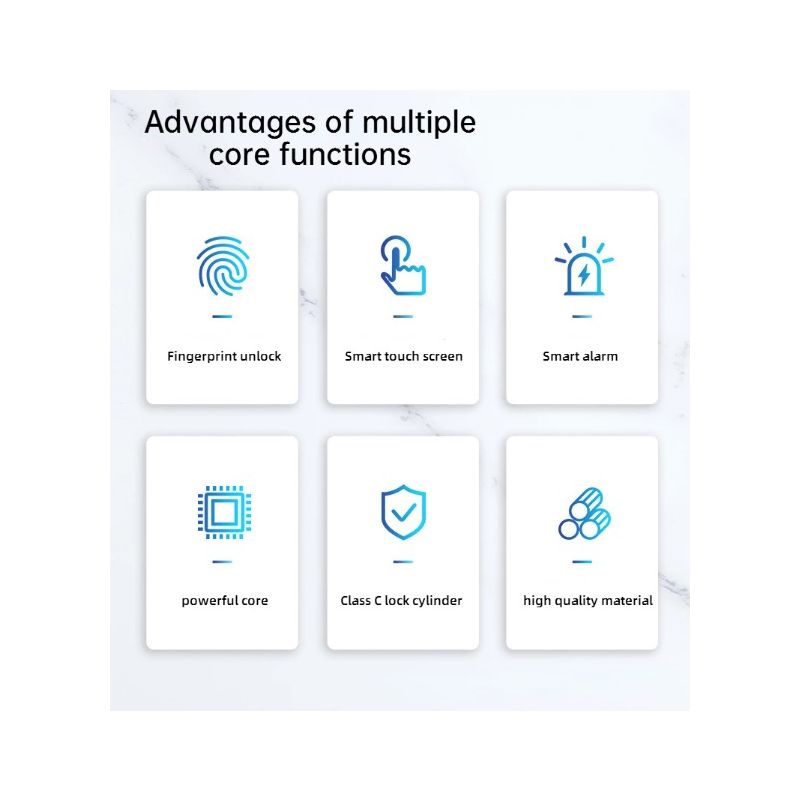Elektronisch Slim Deurslot Biometrische Vingerafdruk Toegang Zonder Sleutel Duurzaam en Stijlvol Ontwerp