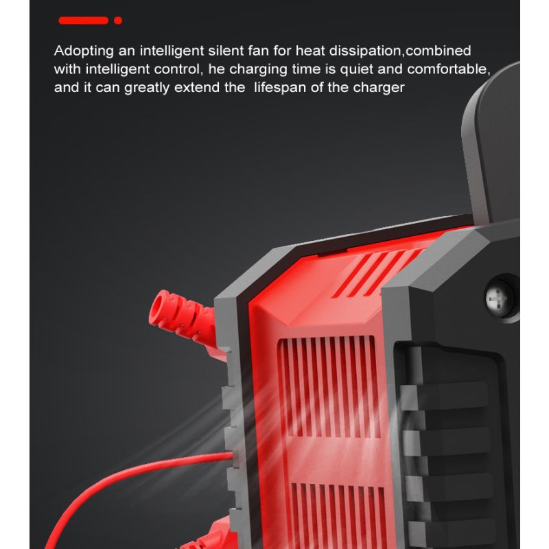 FOXSUR 20A Draagbare Auto Acculader 12V/24V voor Motorfiets Vrachtwagen AGM LiFePO4 Loodzuur Betrouwbare Prestaties