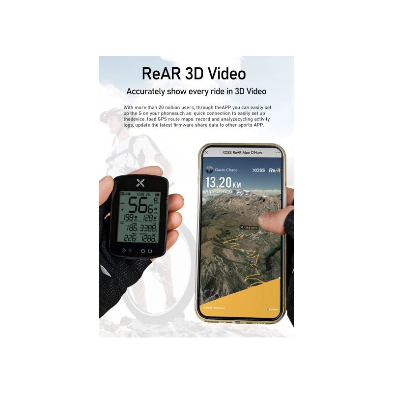 XOSS G+ G2 Fietscomputer Draadloze GPS-generatie met Hartslagsensor en STRAVA Synchronisatie Lange Batterijduur
