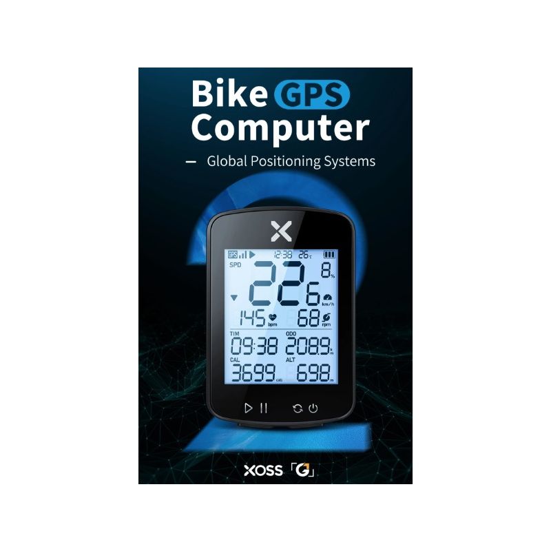 XOSS G+ G2 Fietscomputer Draadloze GPS-generatie met Hartslagsensor en STRAVA Synchronisatie Lange Batterijduur