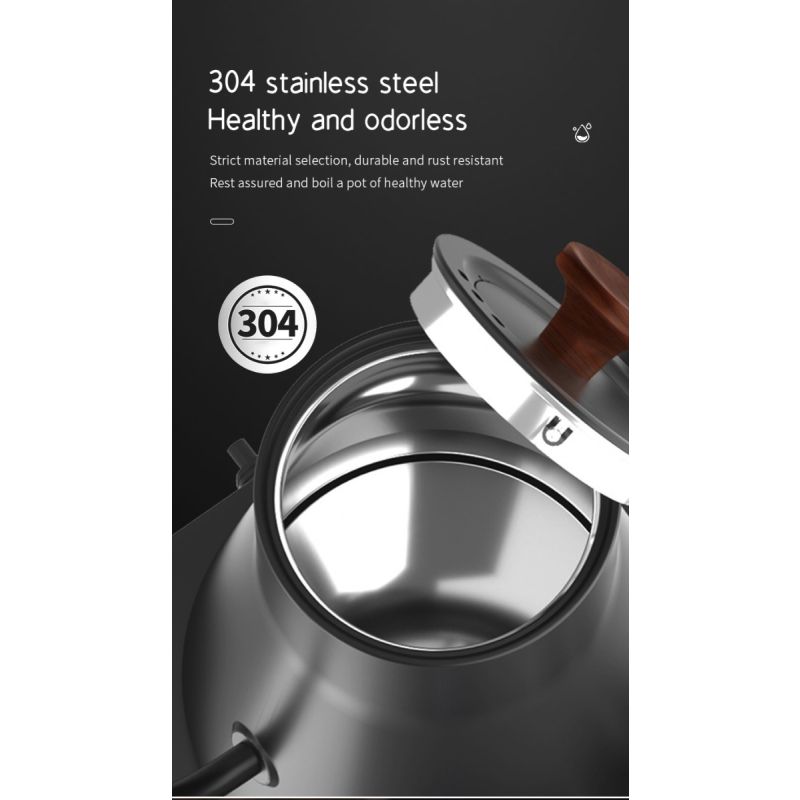 Elektrische Zwanenhalsketel Real-Time Temperatuurregeling Snelle Verwarming Culinaire Delicatessen 1200-watt