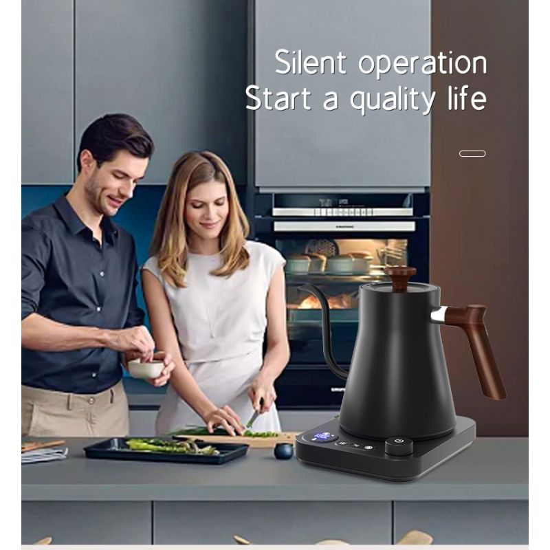 Elektrische Zwanenhalsketel Real-Time Temperatuurregeling Snelle Verwarming Culinaire Delicatessen 1200-watt