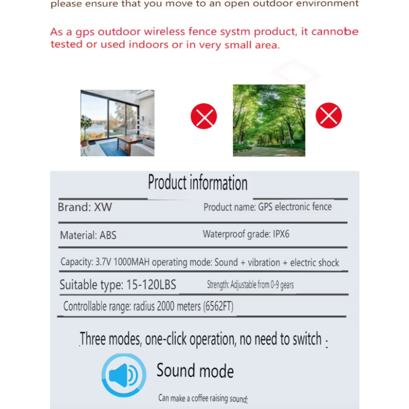 GPS draadloos hondenomheiningssysteem met OLED scherm eenvoudige installatie en grote oppervlakte dekking
