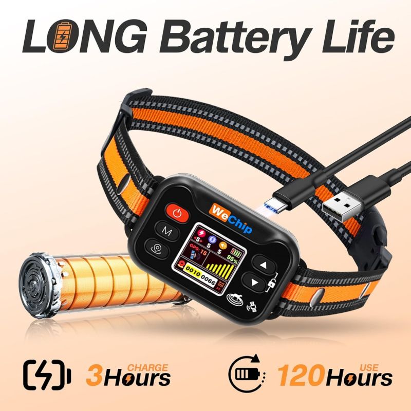 Draadloze GPS Hondenhek Blafband – Oplaadbaar & Waterdicht, voor Honden 15-120 lbs