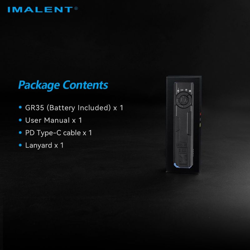 IMALENT GR35 Rood 2800 Lumen LED EDC Zaklamp | Multi-Bron | UV & Laser | Outdoor Avontuur