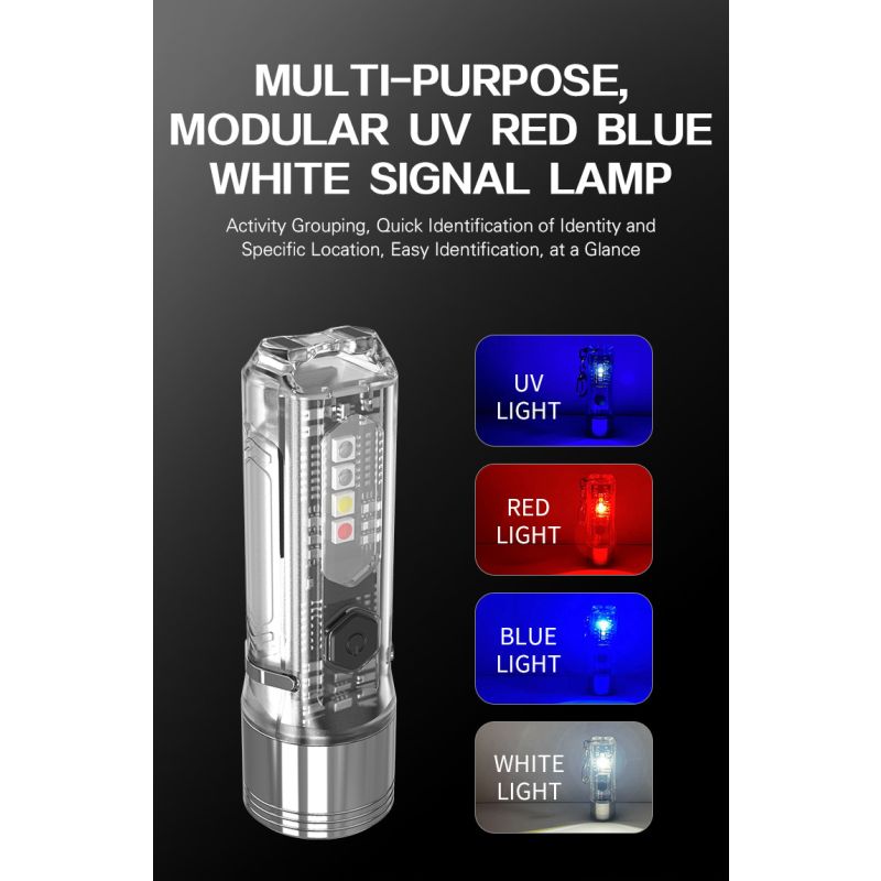 GT13 TIKI Mini Sleutelhangerlicht USB-oplaadbaar 1000 Lumen Compact voor Avonturen en Buitenactiviteiten