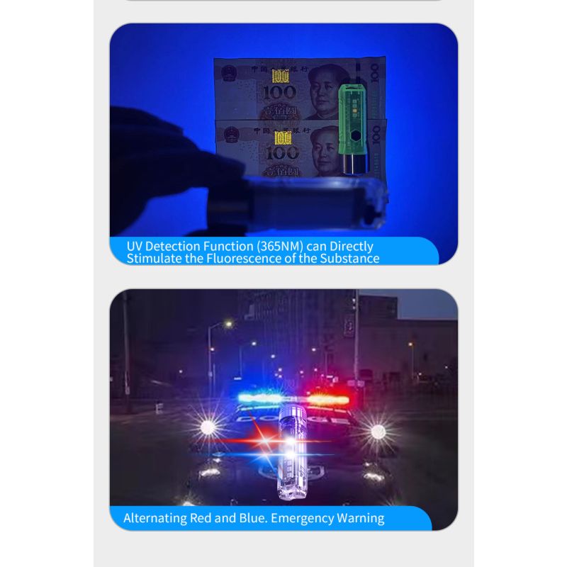 GT13 TIKI Mini Sleutelhangerlicht USB-oplaadbaar 1000 Lumen Compact voor Avonturen en Buitenactiviteiten