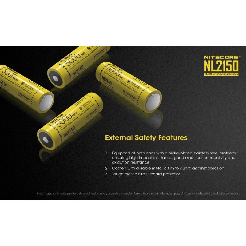 Nitecore NL2150 5000mAh 3.6V Li-ion oplaadbare batterij voor krachtige zaklampen en draagbare elektronica