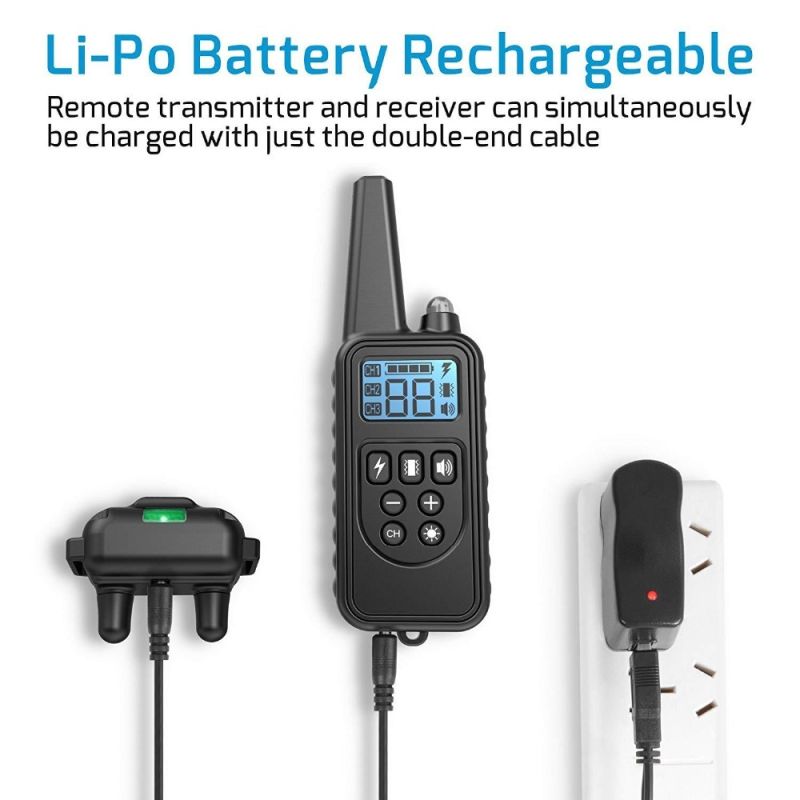 800m Elektrische Hondentrainingskraag LCD-scherm instelbare niveaus waterdicht en oplaadbaar voor veilige hondentraining