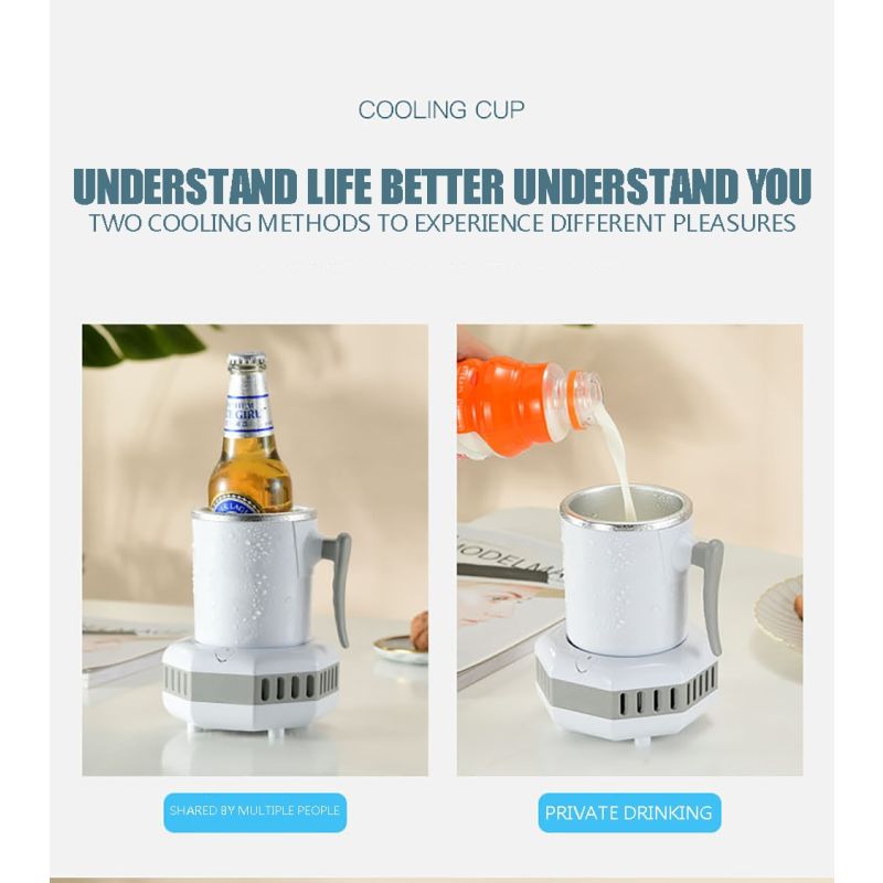 Draagbare Koelkast Elektrische Drankkoeler Snelle Temperatuurdaling Modern Drinkapparaat voor IJskoude Dranken