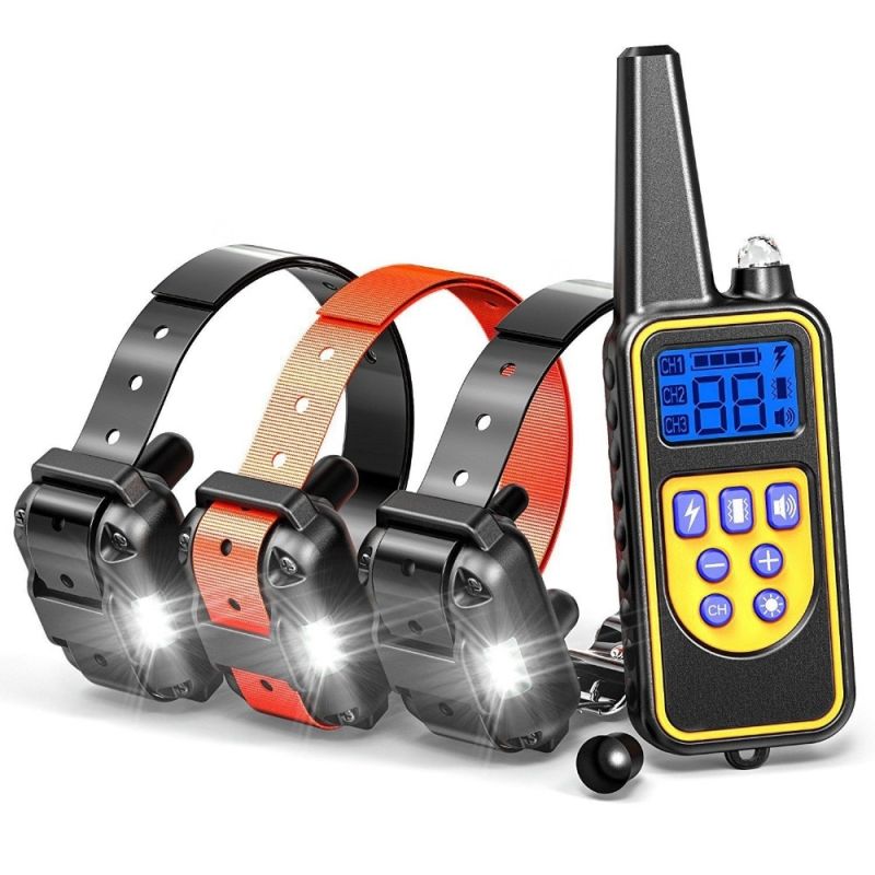 800yd Oplaadbare Elektrische Trainingshalsband Met LCD-scherm Waterdicht Voor Alle Maten Trillingsmodus