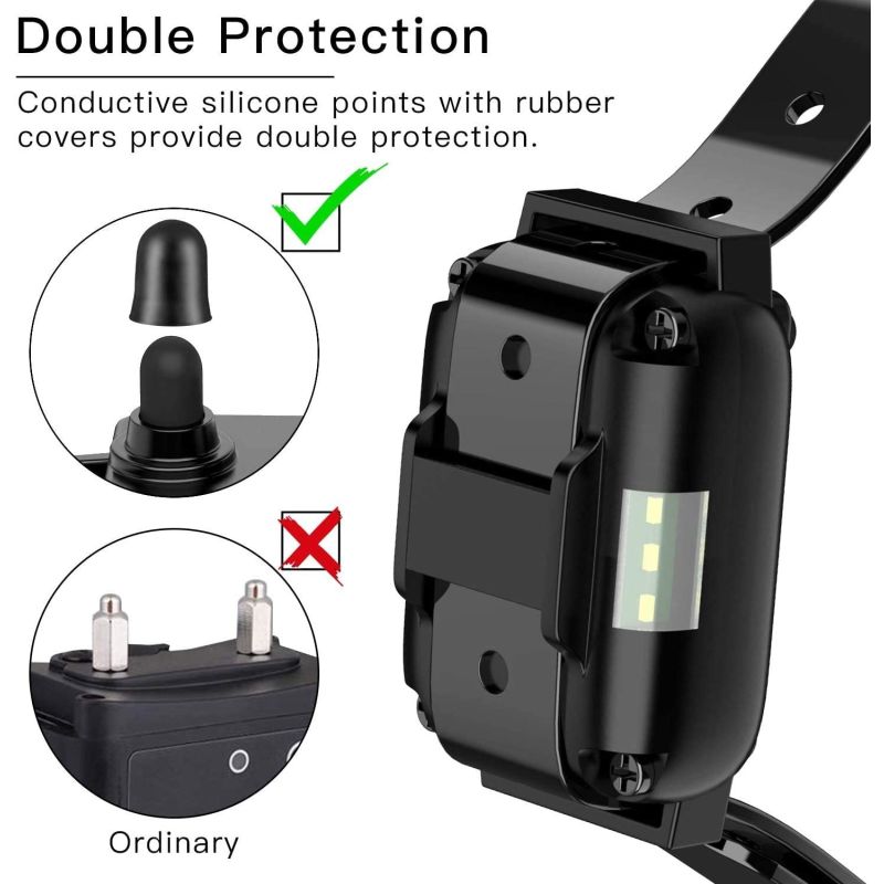 Ontdek de 800m elektrische hondentrainingshalsband waterdicht met LCD-scherm en verstelbare trainingsniveaus