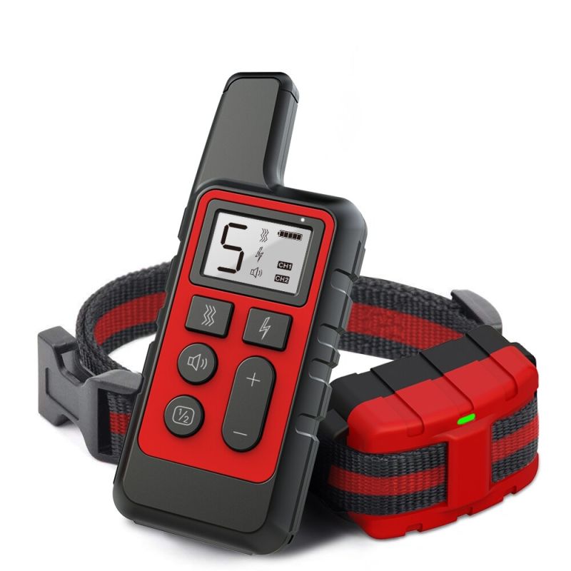 Waterdichte Oplaadbare Honden Trainingshalsband met Afstandsbediening Verstelbare Schokniveaus voor Gedragscorrectie