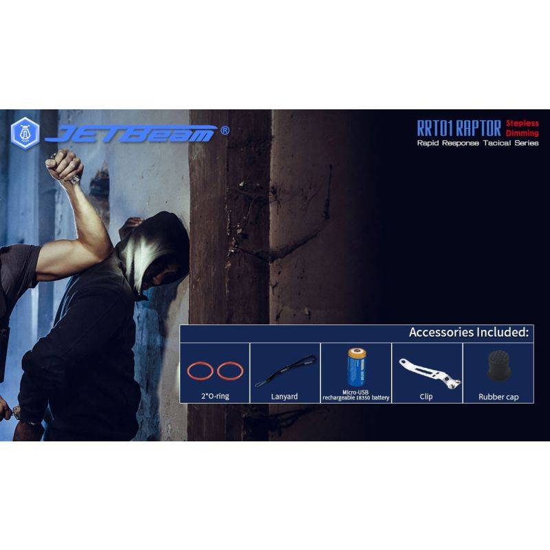 JetBeam Jet-RRT01 XP-L 950 Lumen EDC Zaklamp Heldere LED Duurzaam Outdoor Verlichting Lange Batterijduur