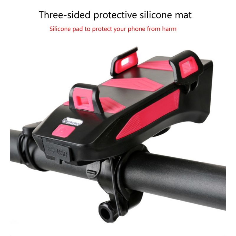 Fietsverlichting Multifunctionele 4 in 1 met 800 Lumens Hoorn en Powerbank Ideaal voor Stedelijk Fietsen