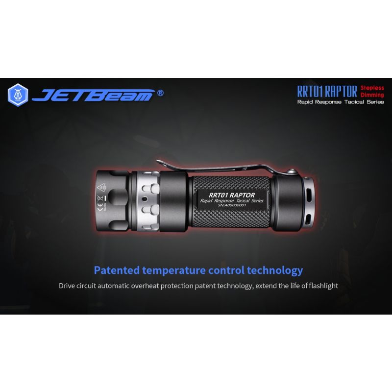JetBeam Jet-RRT01 XP-L 950 Lumen EDC Zaklamp Heldere LED Duurzaam Outdoor Verlichting Lange Batterijduur
