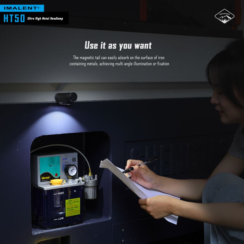 IMALENT HT50 LED-koplamp krachtige koplamp met dubbele lichtbronnen lange looptijd en waterdicht ontwerp