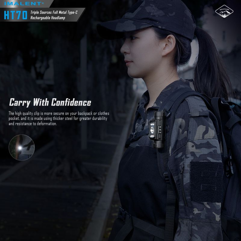 IMALENT HT70 Koplamp Avontuurlijke Drievoudige Lichtbronnen 3500 Lumen Outdoor Verlichting Oplaadbaar Design