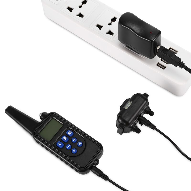 Ontdek de 800m Elektrische Hondentrainingshalsband met LCD-scherm en instelbare niveaus waterdicht en oplaadbaar