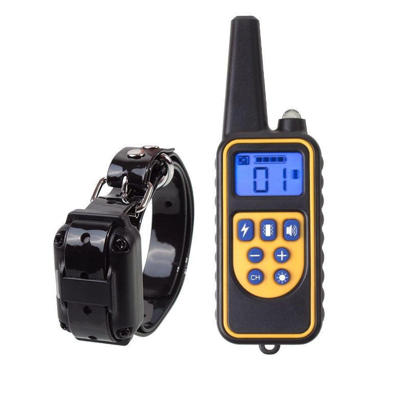 Ontdek de 800m Elektrische Hondentrainingshalsband met huisdier afstandsbediening en LCD-scherm voor humanitaire training