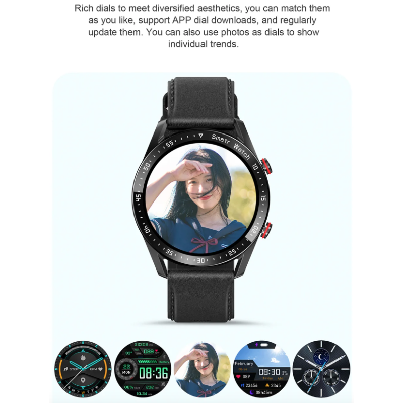 HW20 Smartwatch met ECG & PPG | Bluetooth Bellen | Fitness Tracker | iOS/Android | Gezondheidsmonitoring