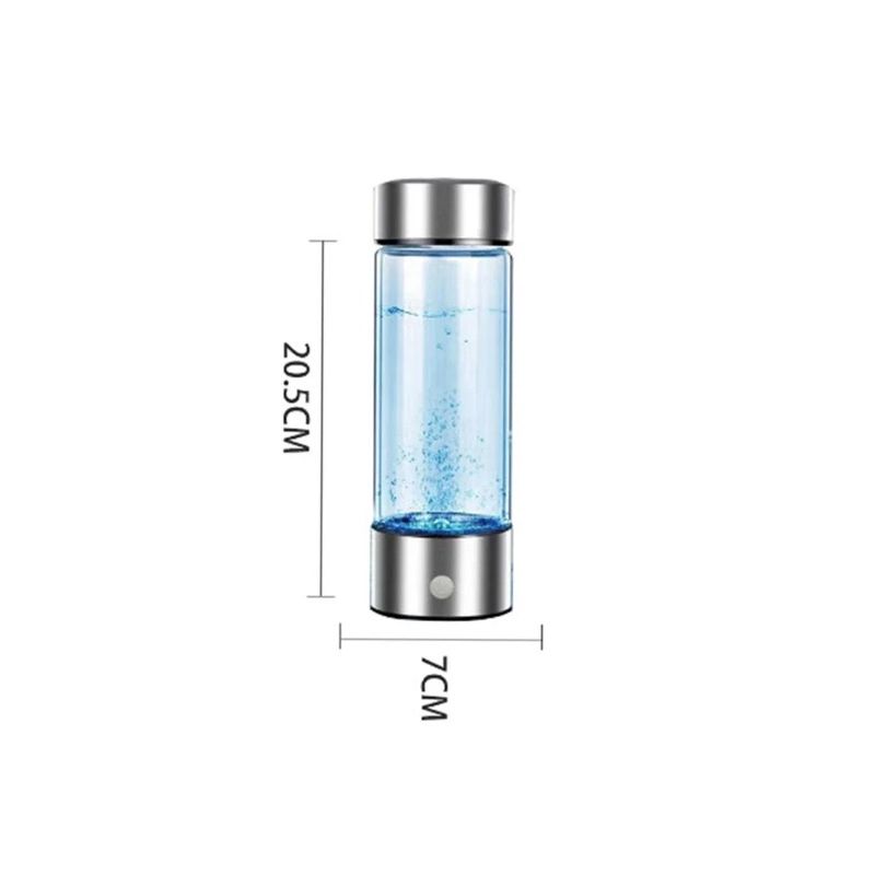 Draagbare Waterstof Generator Waterbeker Ionisator 420ml Gezondheid Antioxidant Hoog Borosilicaatglas