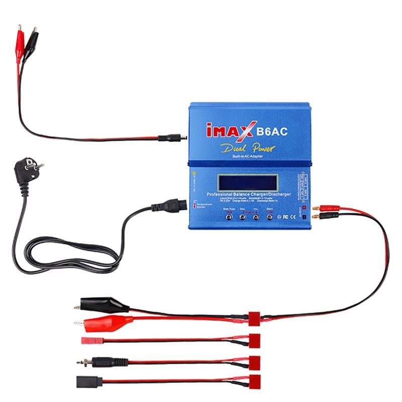 IMAX B6AC RC Lader 80W 6A Balanslader met LCD-scherm Microprocessorgestuurde Lipo NiMH Lade voor Drones