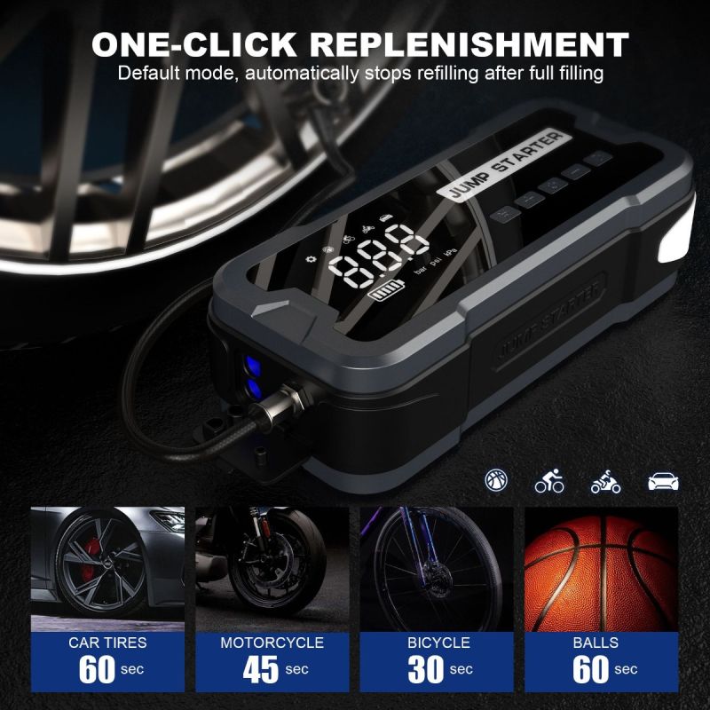 Ontdek de veelzijdige Jump Starter Power Bank draagbare oplader 8000mAh lithium-ion voor Auto Starten en noodverlichting