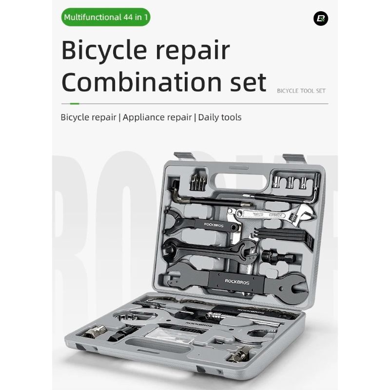 ROCKBROS Fietsgereedschapset Essentiële Koolstofstaal Tools Compacte Opslag Voor Serieuze Fietsers en Reparaties